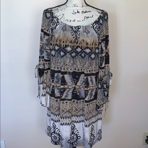 HONEYME drape dress with flare sleeves 3XL